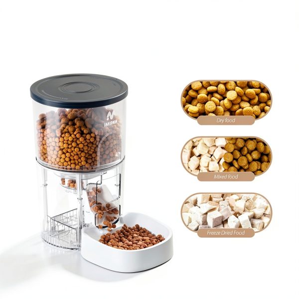 Automatic Cat Feeder IMIPAW 3L Combo with Water Fountain and Dual-8
