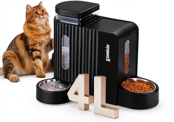 Gravity Cat Feeder Apollo 2-in-1 Feeder with 304 Steel Bowls 4L-0