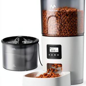 Automatic Cat Feeder IMIPAW 3L Combo with Water Fountain and Dual-0