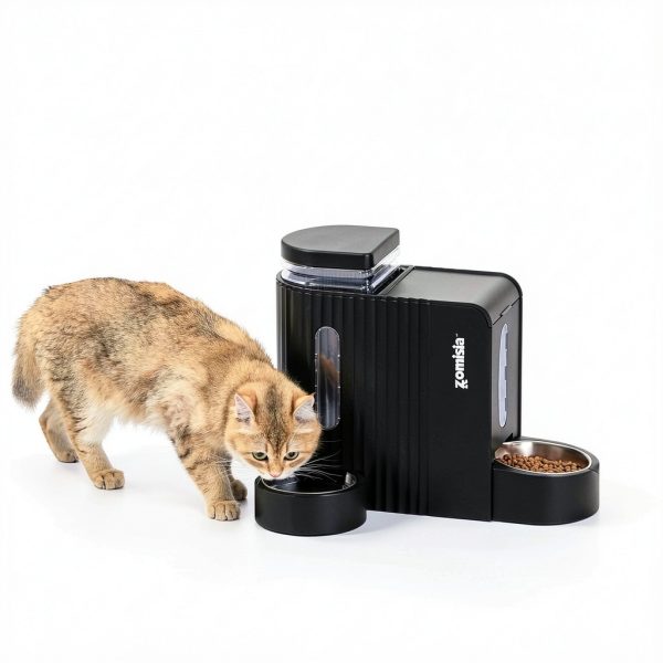 Gravity Cat Feeder Apollo 2-in-1 Feeder with 304 Steel Bowls 4L-6