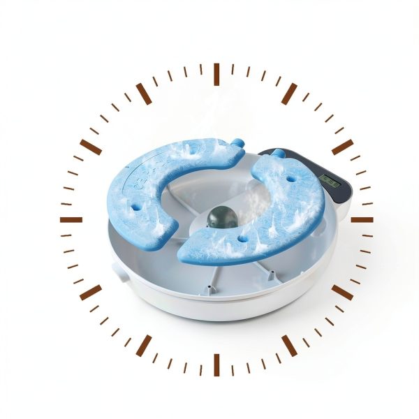 Automatic Wet Food Cat Feeder Bsemax 4‑Meal Refrigerated Ice Packs-1
