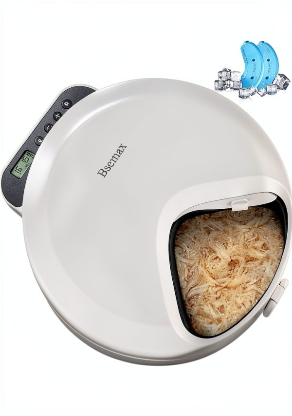 Automatic Wet Food Cat Feeder Bsemax 4‑Meal Refrigerated Ice Packs-0