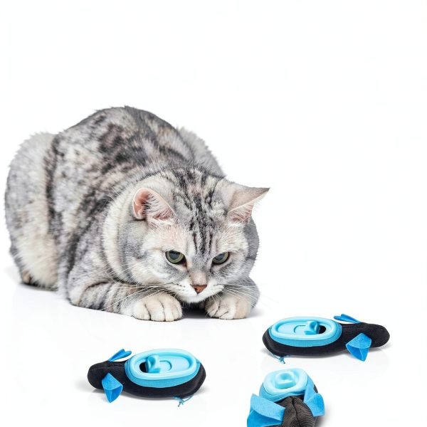 SPOT Doc and Phoebe's Cat Hunting Feeder - Interactive Indoor Slow Feeder & Treat Dispenser Toy, Encourage Natural Instinct to Hunt, Solve Behavioral Problems & Obesity, Set Includes 3 Mice and Scoop-2