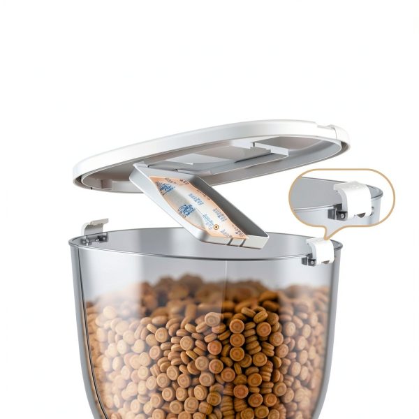 Automatic Cat Feeder DUDUPET 5L Dual Power 21 Cup Capacity White-6