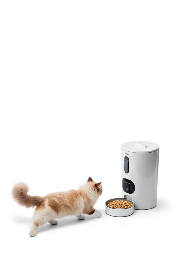 Yakry Automatic Cat Feeder with Camera 5G WiFi 4L Stainless Steel Bowl-4