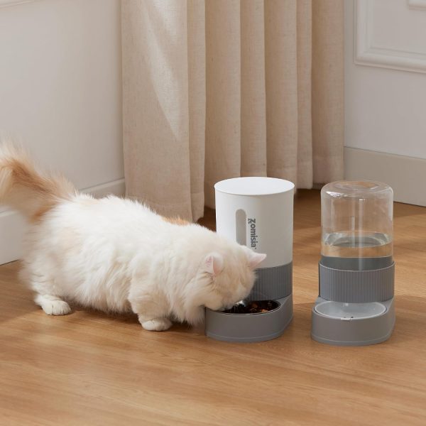Gravity Cat Feeder Apollo with Stainless Steel Bowl Grey 2 Pack-6
