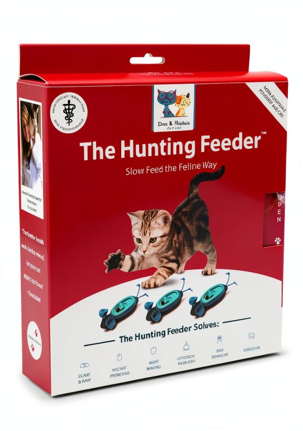 SPOT Doc and Phoebe's Cat Hunting Feeder - Interactive Indoor Slow Feeder & Treat Dispenser Toy, Encourage Natural Instinct to Hunt, Solve Behavioral Problems & Obesity, Set Includes 3 Mice and Scoop-1